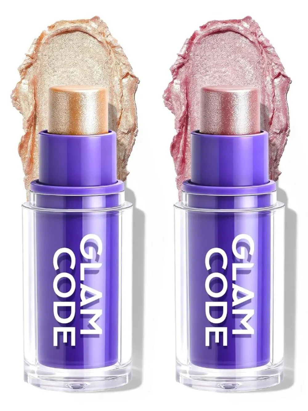 Glam Code Double Highlighter Sticks Gold Coast Rose Shades